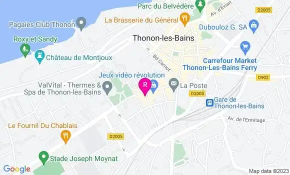 Localisation Pizzeria La Cousine