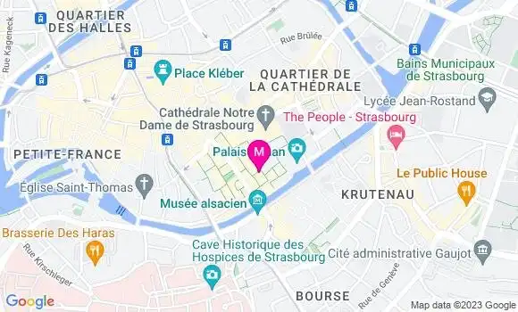 Localisation Restaurant Alsacien Au Vieux Strasbourg