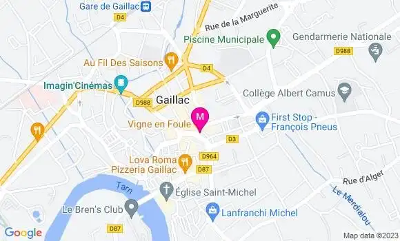 Localisation Restaurant  Vigne en Foule