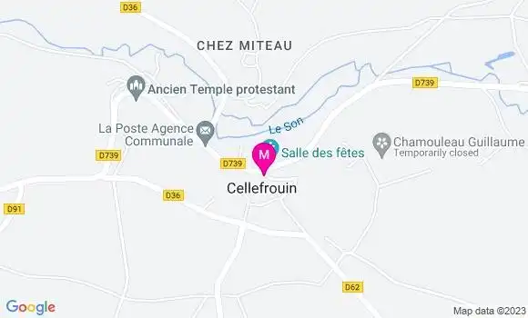 Localisation Restaurant Bar Les Délices de Cellefrouin