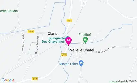 Localisation Restaurant  Guinguette des Chavannes