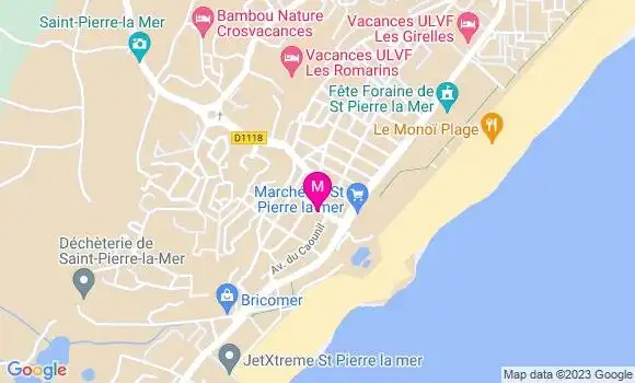 Localisation Restaurant Fruits de Mer Vague à Bon