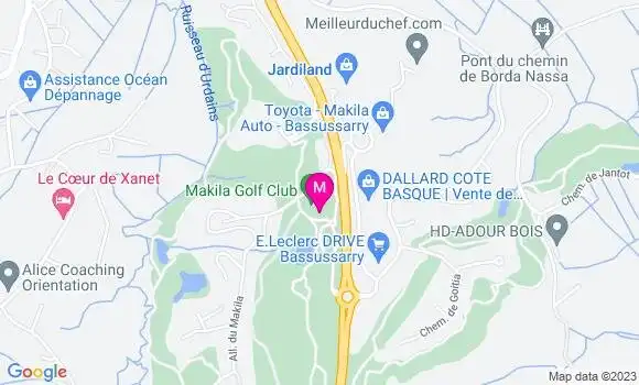 Localisation Pub Makila Golf Club