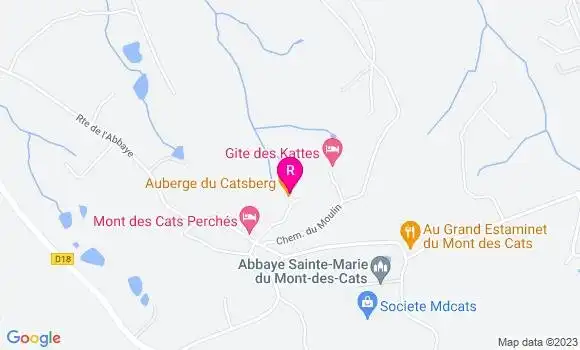 Localisation Auberge du Catsberg