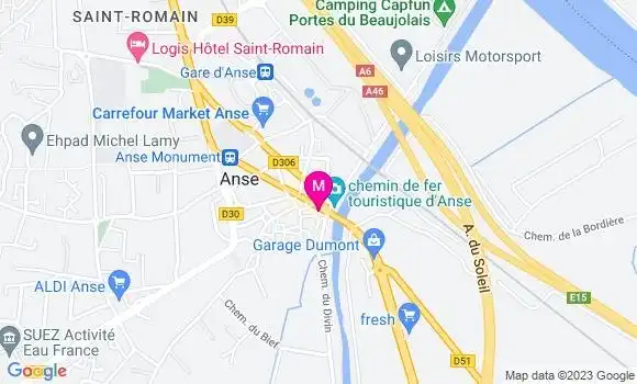 Localisation Bistrot Le Bistro de Anse