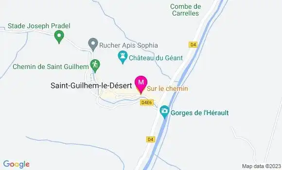 Localisation Restaurant  Sur le Chemin de Compostelle