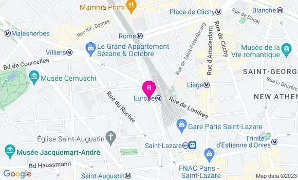 Localisation Restaurant  Europe