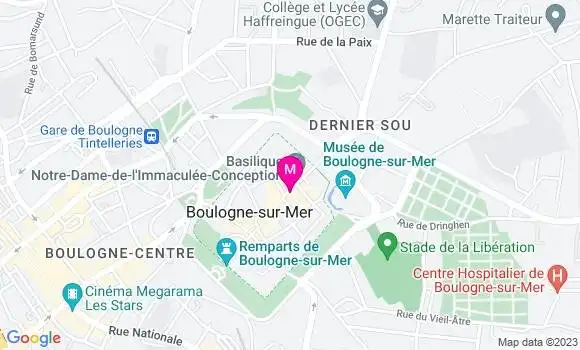 Localisation Restaurant de la Haute Ville