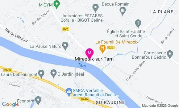 Localisation Restaurant  La Cour de Récrée