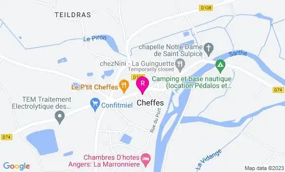 Localisation Restaurant Bar Le P