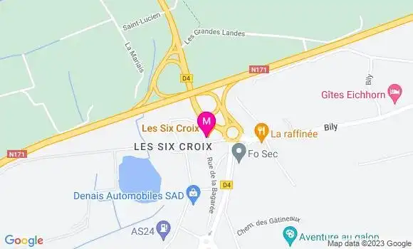 Localisation Restaurant  Les Six Croix