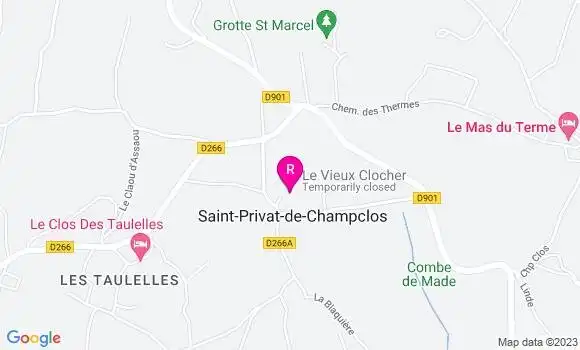 Localisation Restaurant  Le Vieux Clocher