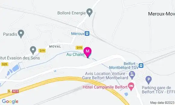 Localisation Restaurant  Au Chalet