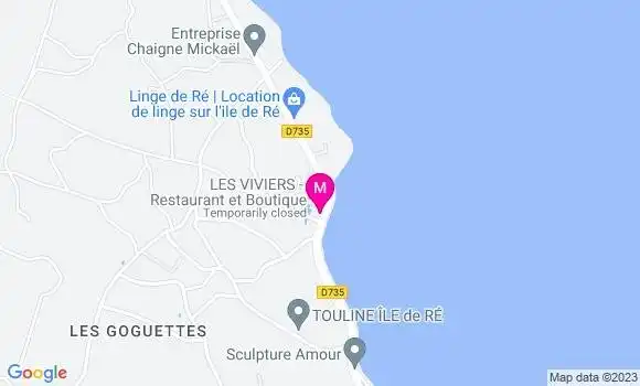 Localisation Restaurant Fruits de Mer Les Viviers