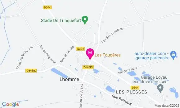 Localisation Restaurant  Les Fougères