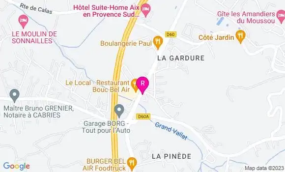 Localisation Restaurant  Le Four du Grand Vallat