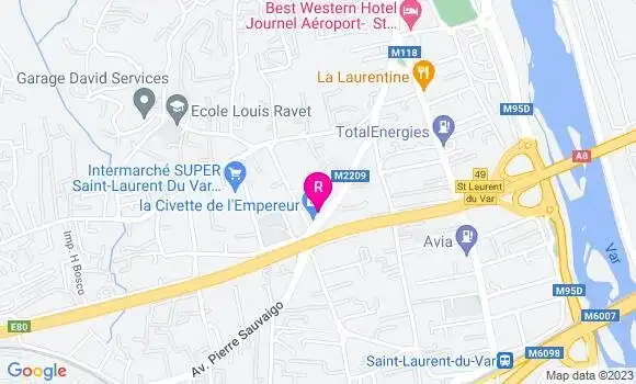 Localisation Restaurant  Saint Laurent Café