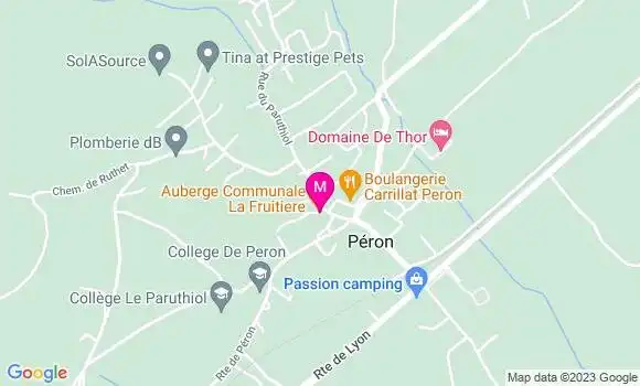 Localisation Auberge Communale la Fruitiere