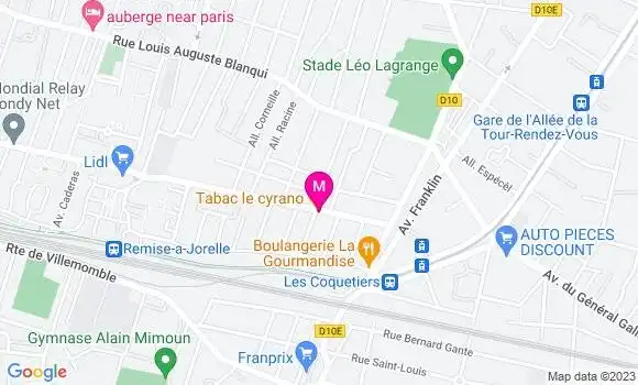 Localisation Restaurant Bar Le Cyrano