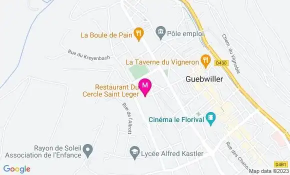 Localisation Restaurant du Cercle Saint Leger