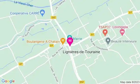 Localisation Restaurant  Le Lignières