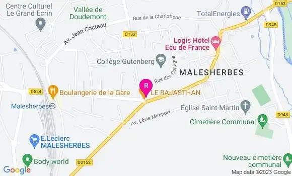 Localisation Restaurant  Le Rajasthan