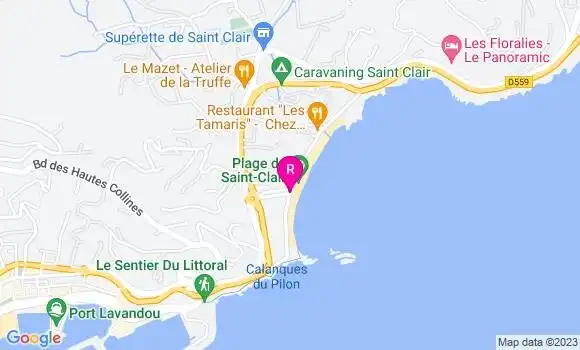 Localisation Restaurant  Brasserie de la Plage