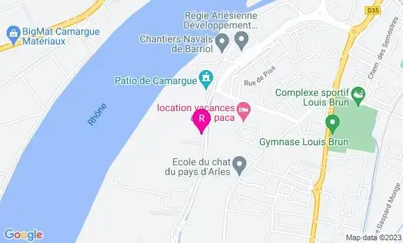 Localisation Restaurant  Gipsy Beach du Patio de Camargue