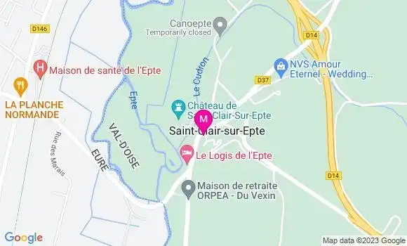 Localisation Restaurant Hôtel  Le Saint Clairois