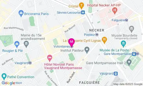 Localisation Restaurant  Les Volontaires