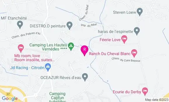 Localisation Restaurant  Camping les Hautes Vernèdes