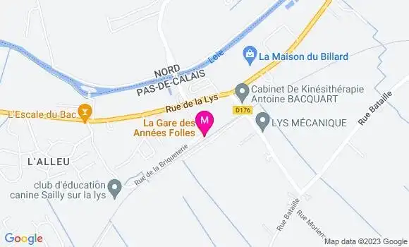 Localisation Restaurant  La Gare des Années Folles