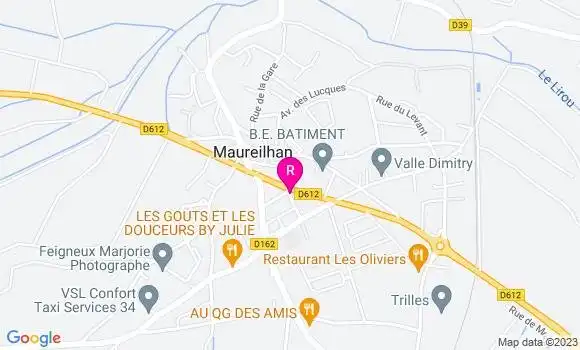 Localisation Restaurant Bar Café du Commerce