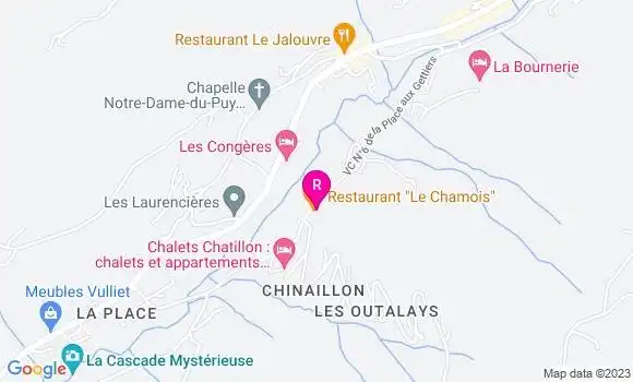 Localisation Restaurant  Le Chamois