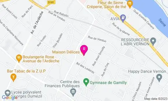 Localisation Restaurant Bar Le Café de Gamilly