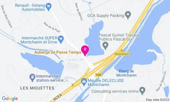 Localisation Auberge Le Passe Temps