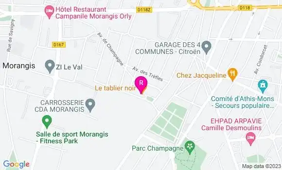 Localisation Restaurant  Le Tablier Noir