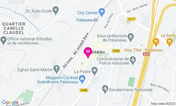 Localisation Restaurant  La Table du 107