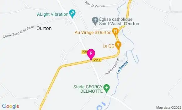 Localisation Restaurant  Au Virage d