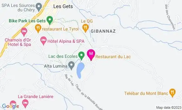Localisation Restaurant du Lac