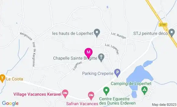 Localisation Crêperie des Dunes