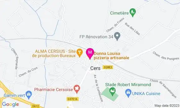 Localisation Pizzeria Donna Louisa