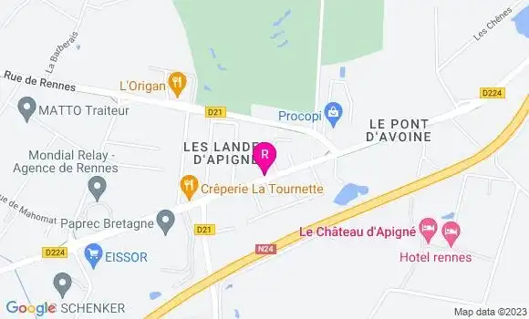 Localisation Auberge de la Table Ronde