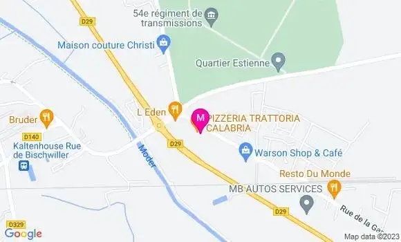 Localisation Pizzeria Trattoria Calabria