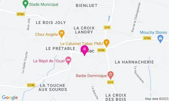 Localisation Café Le Relais de Peillac