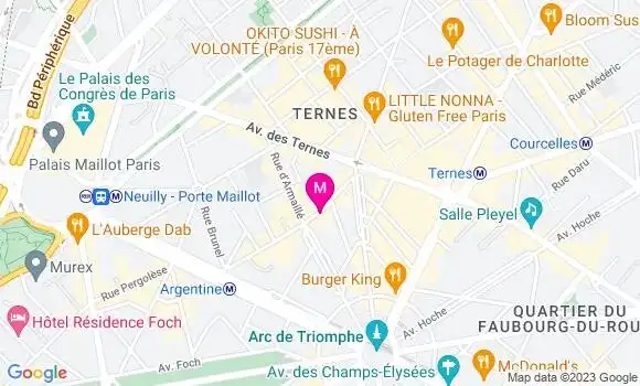Localisation Restaurant Italien Palais Royal Acacias