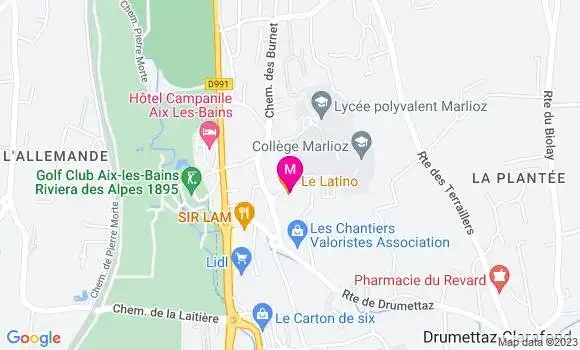 Localisation Pizzeria Le Latino