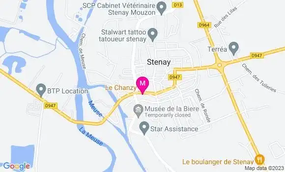 Localisation Pizzeria Le Chanzy