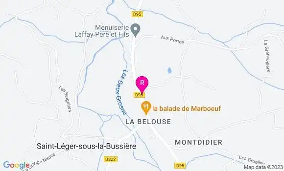 Localisation Restaurant  La Balade de Marboeuf