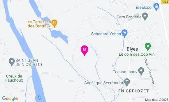 Localisation Restaurant  Les Terrasses des Brottaux
